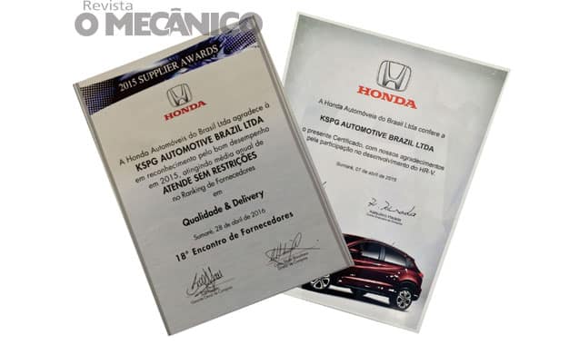 KSPG recebe premiações da Honda como fornecedora