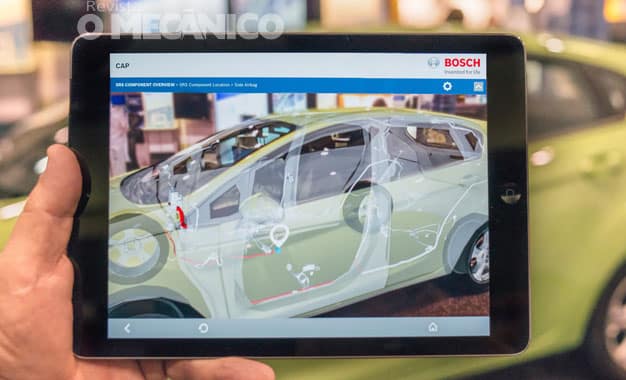 Plataforma de realidade aumentada da Bosch para oficinas
