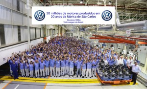 Fábrica da VW em São Carlos/SP comemora 10 milhões de motores produzidos