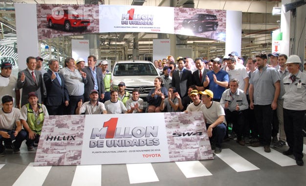 Toyota comemora produção de 1 milhão de veículos na Argentina