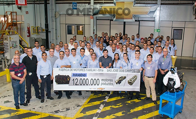 GM comemora produção de 12 milhões de motores em São José dos Campos