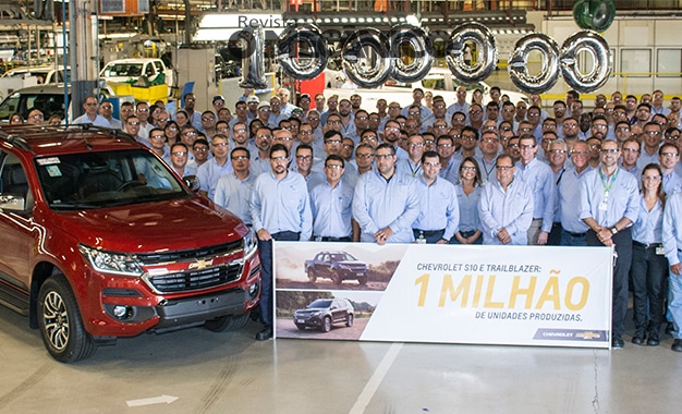 Chevrolet comemora produção de 1 milhão de unidades da S10 e Trailblazer 