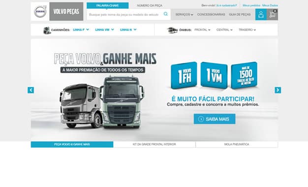 Volvo lança e-commerce de peças de caminhões e ônibus no Brasil