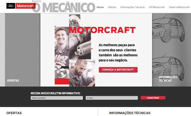 Ford lança página da Motorcraft com informações para mecânicos independentes