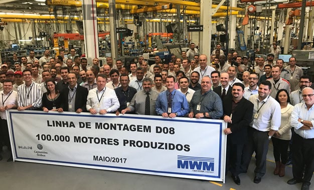 MWM atinge 100 mil motores D08 fornecidos à MAN