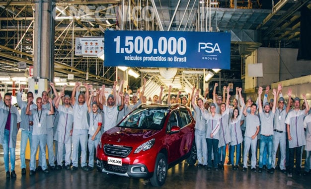 PSA atinge 1,5 milhão de veículos produzidos no Brasil