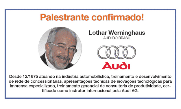 Palestrante da Audi confirmado no CONGRESSO BRASILEIRO DO MECÂNICO