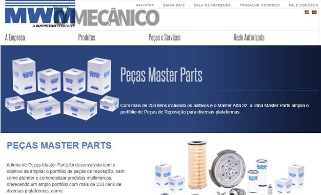MWM Motores lança site exclusivo para linha de peças