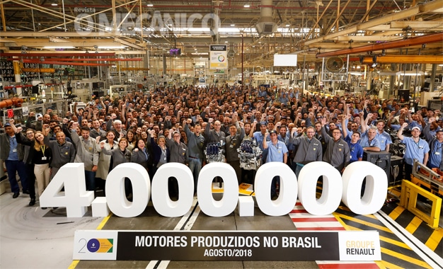 Renault comemora 4 milhões de motores produzidos no Brasil