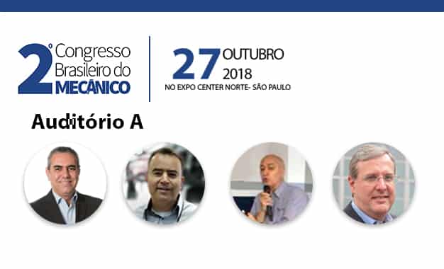 Confira os palestrantes do auditório “As montadoras e o mecânico moderno” do 2º CONGRESSO BRASILEIRO DO MECÂNICO