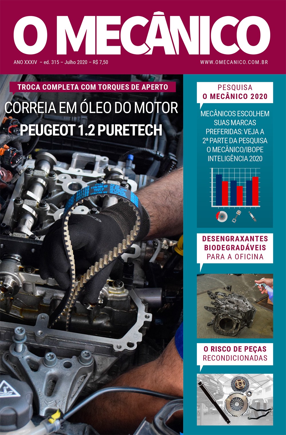 Capa da Revista O Mecânico ed 315 - julho de 2020