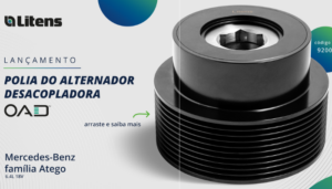 Litens lança Polia Alternador OAD 920038 para caminhões Mercedes-Benz; veja aplicações