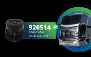 Polia usada em ônibus da Mercedes-Benz