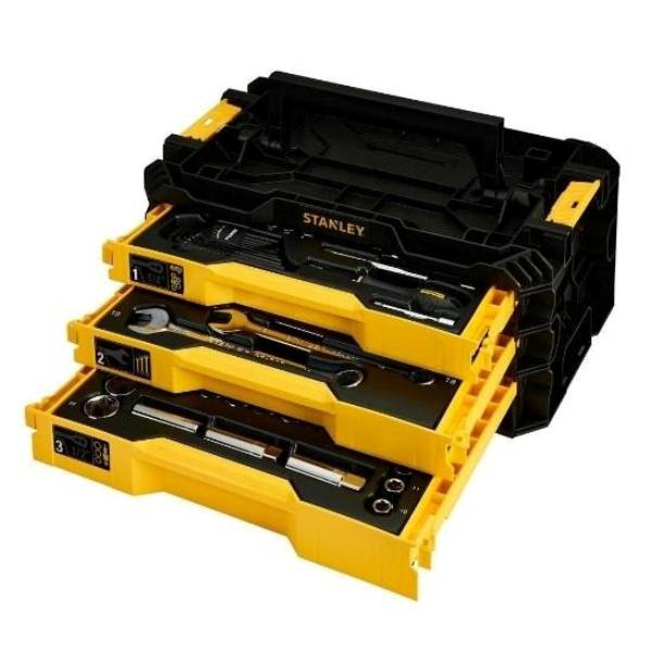Conjunto de ferramentas mecânicas com caixa de 3 gavetas e 126 peças - STMT98107-LA da Stanley