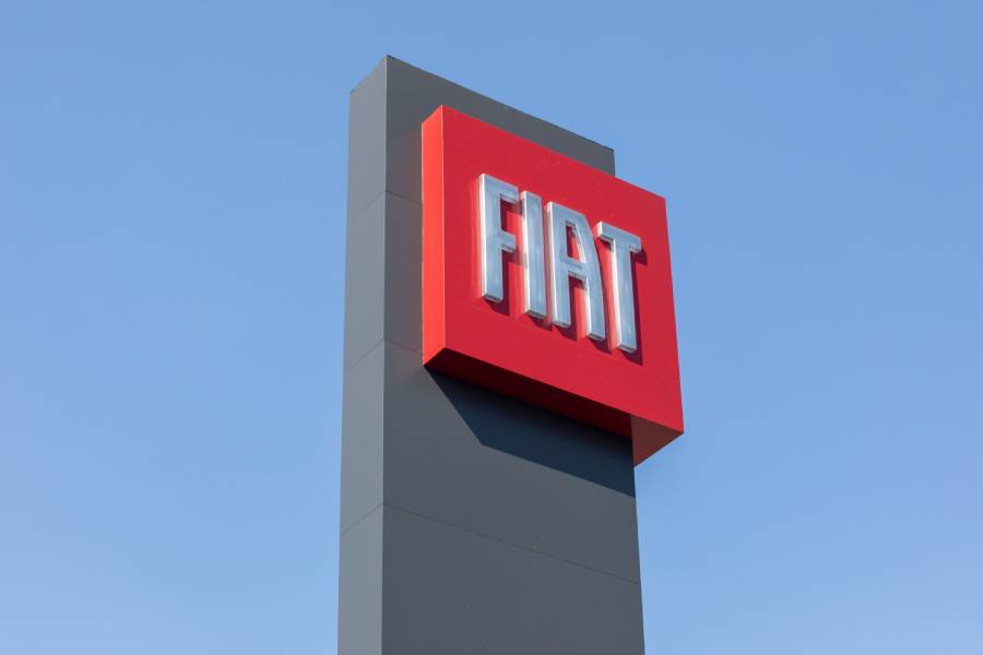 Placa com nome da Fiat