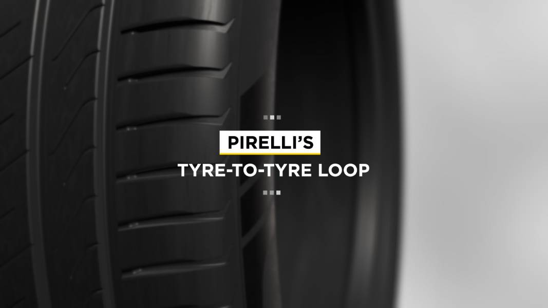 Pneu da Pirelli visto de lado