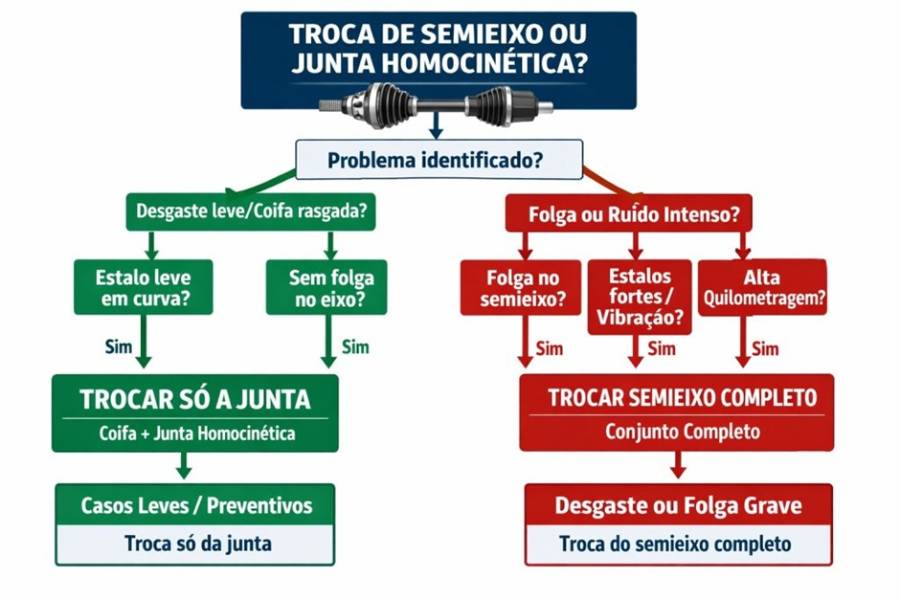 Explicação da Dana sobre troca da Junta Homocinética