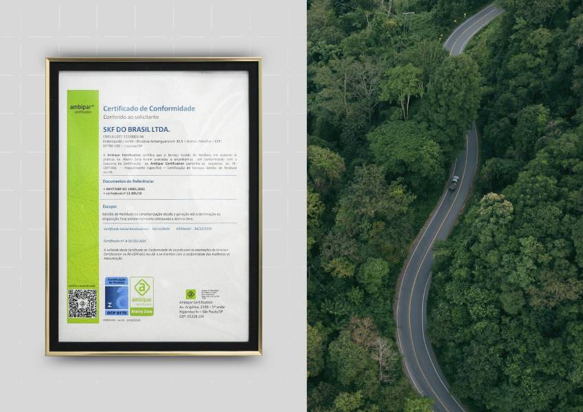 SKF recebe Selo Verde por reaproveitar 40 toneladas de resíduos