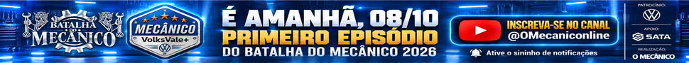 É amanhã, 08/10: primeiro episódio do Batalha do Mecânico 2026. Inscreva-se no canal e ative as notificações.