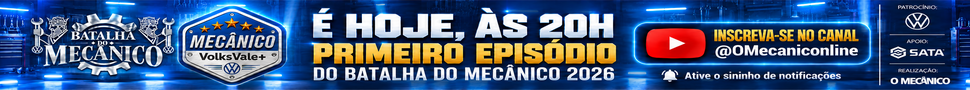 É hoje, às 20h: primeiro episódio do Batalha do Mecânico 2026 no YouTube. Inscreva-se no canal e ative as notificações.